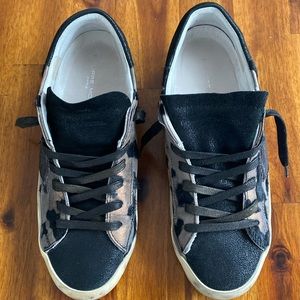 Philippe Model Embellished fur Lace-Up Sneakers